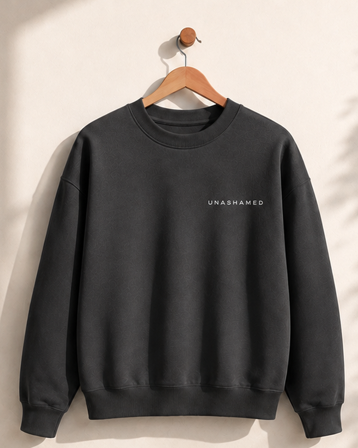 Jesus Unashamed Charcoal Sweatshirt - Front